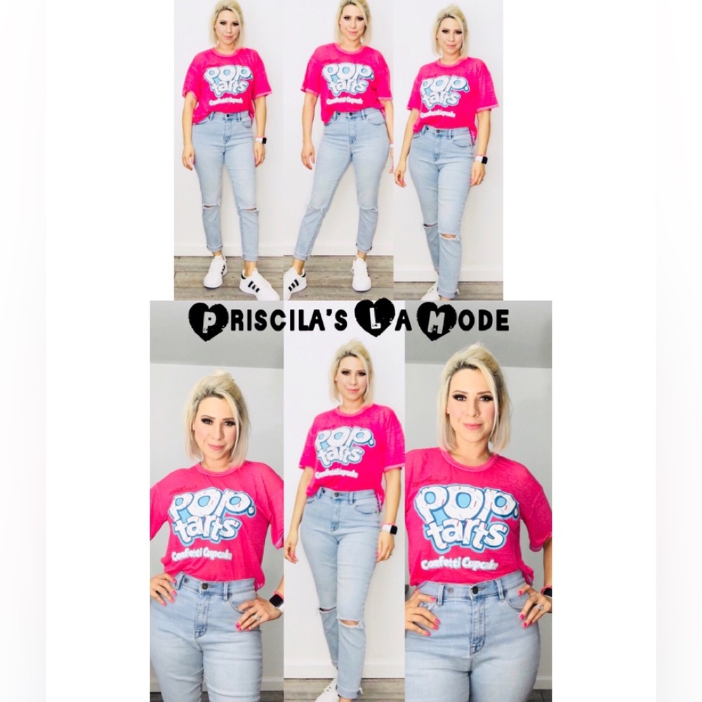 Poptarts graphic confetti cupcake Tee size M